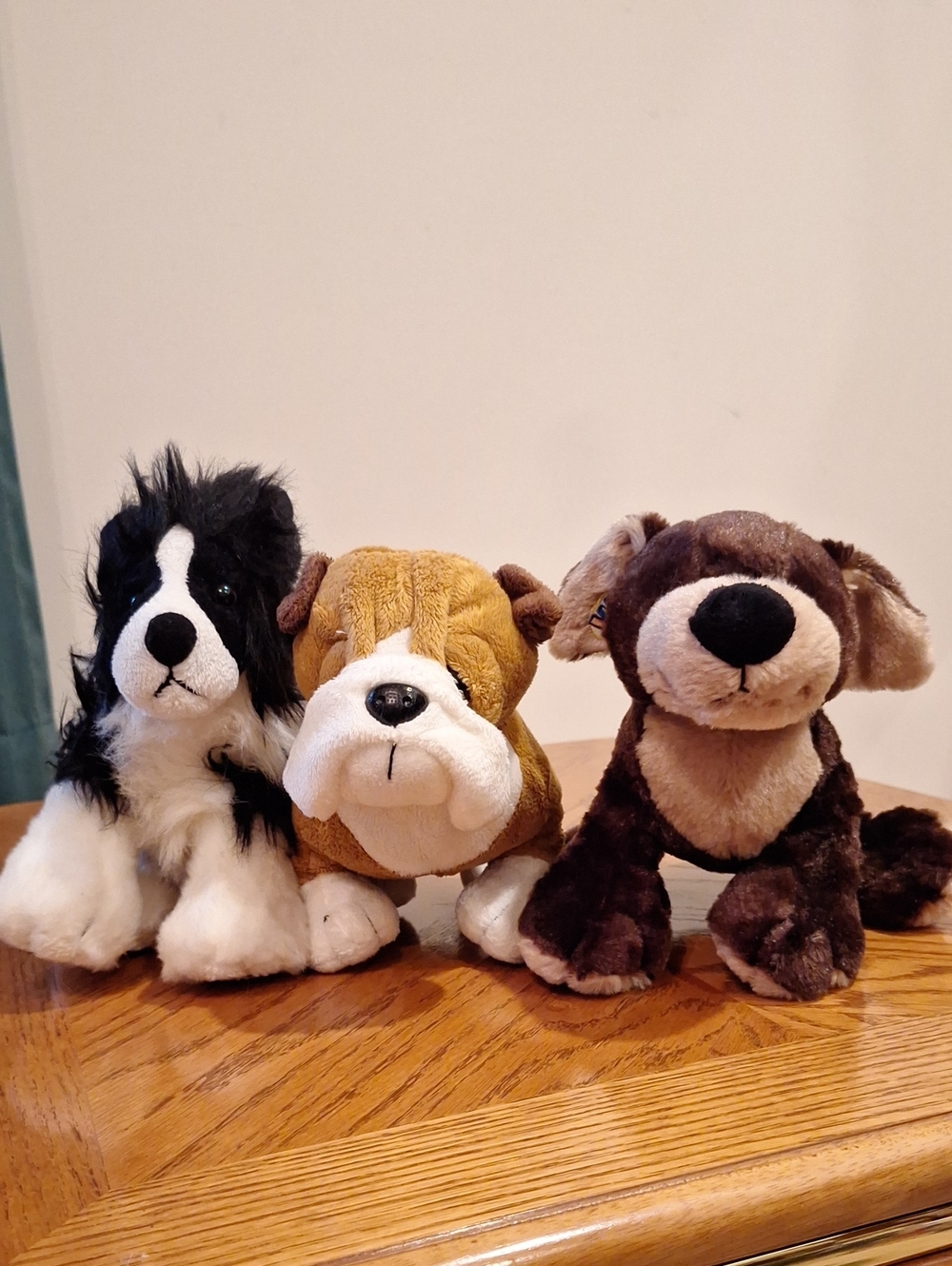 Webkinz Boarder Collie, Bulldog & Mocha Pup Stuffed Animals (Set of 3)